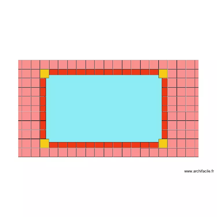 piscine. Plan de 