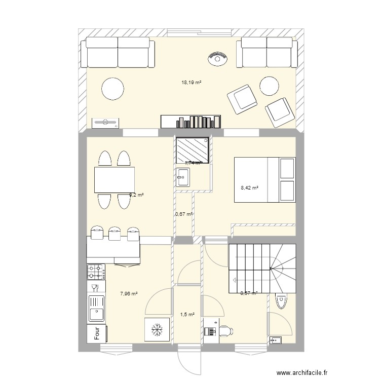 rez de chaussée. Plan de 0 pièce et 0 m2