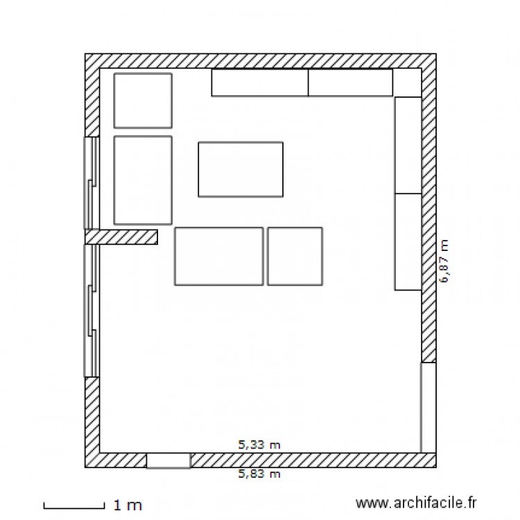 salon. Plan de 0 pièce et 0 m2