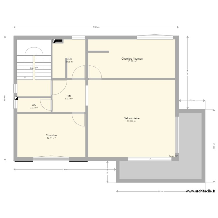  ETAGE 1 V2 sans objet. Plan de 0 pièce et 0 m2