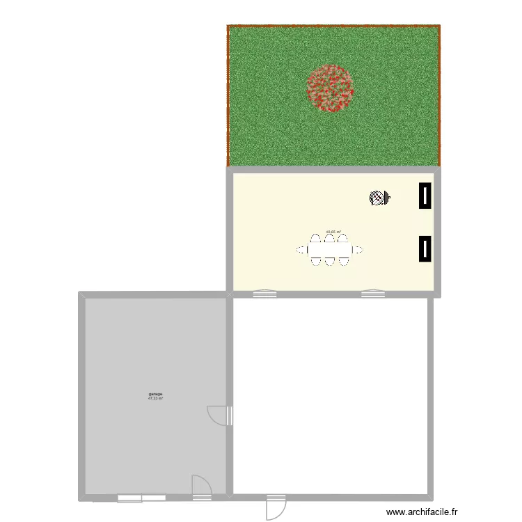 appartement. Plan de 2  et 88 m²