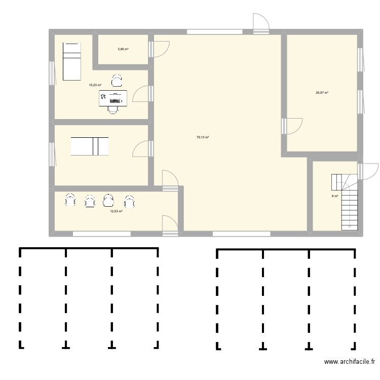 Cabinet. Plan de 0 pièce et 0 m2