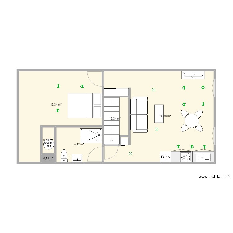 studio03. Plan de 0 pièce et 0 m2