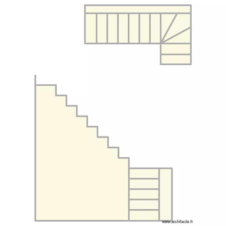 escalier. Plan de 