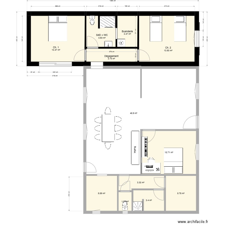 Maubuisson Extension v22 bis. Plan de 0 pièce et 0 m2