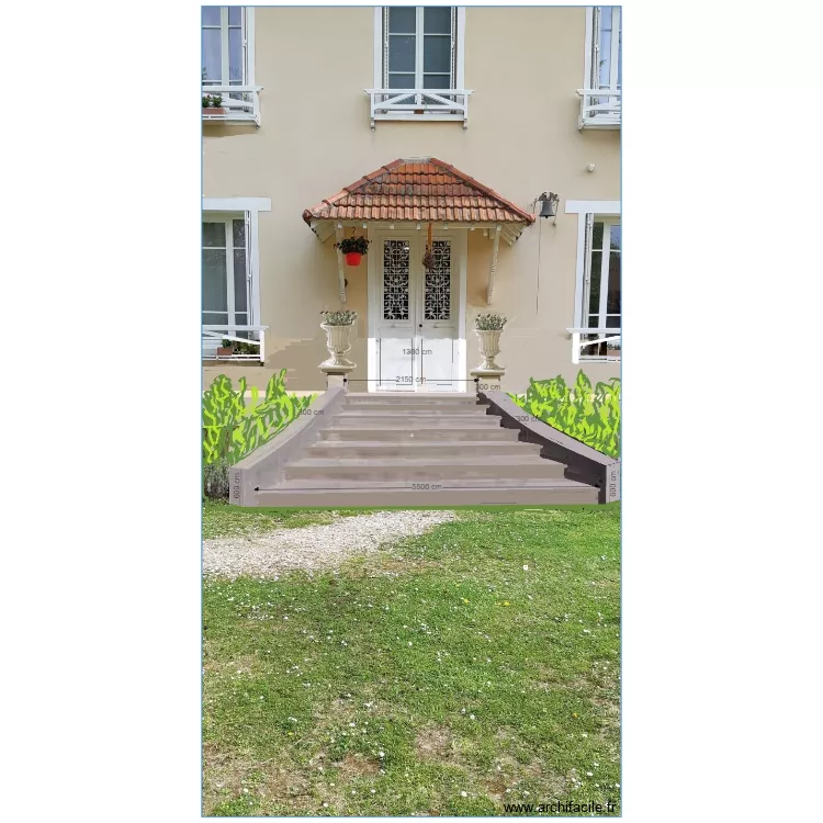 Verneuil   Escalier Coursive  Terrasse. Plan de 