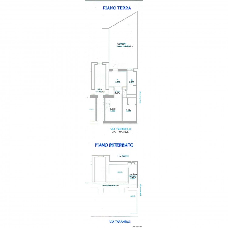 VIA TARAMELLI. Plan de 0 pièce et 0 m2