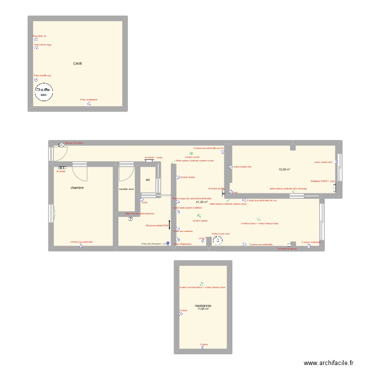 projet2023 mezz. Plan de 0 pièce et 0 m2