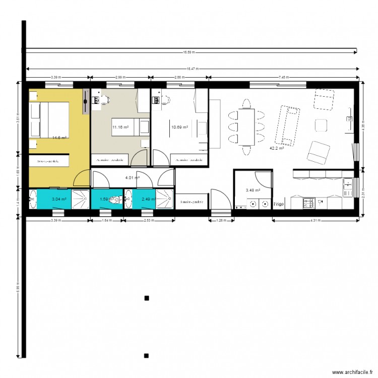 plan 3m. Plan de 0 pièce et 0 m2