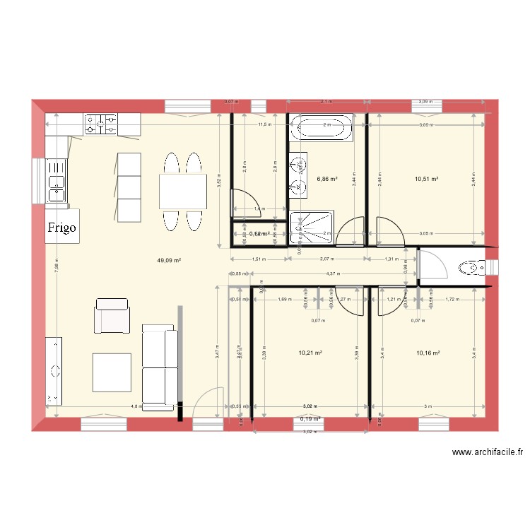 Projet Maison. Plan de 0 pièce et 0 m2