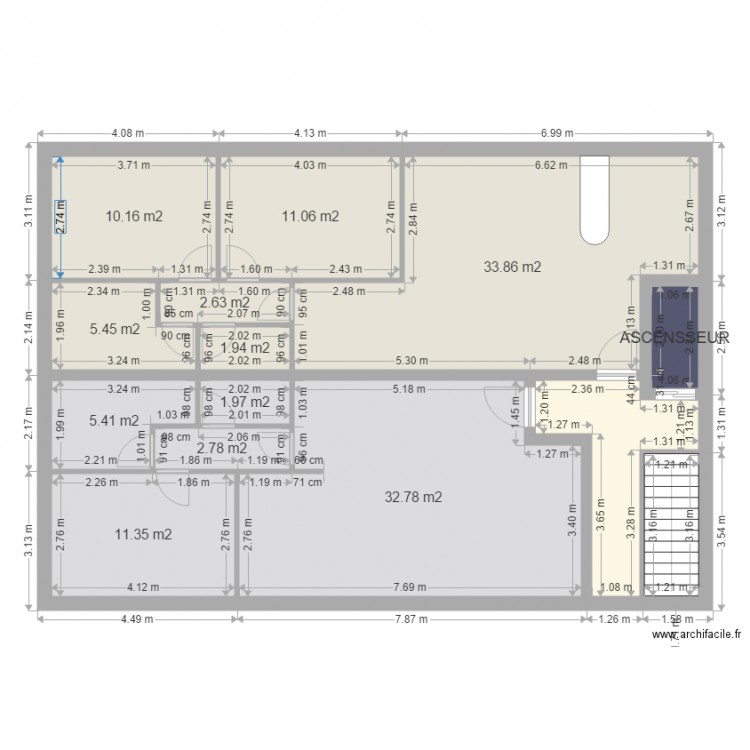 scld ssol etage attique ascenss. Plan de 0 pièce et 0 m2