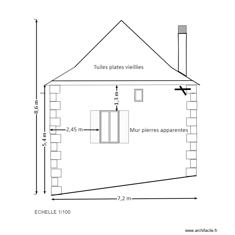 PLAN FACADE NORD. Plan de PLAN FACADE NORD. Plan de