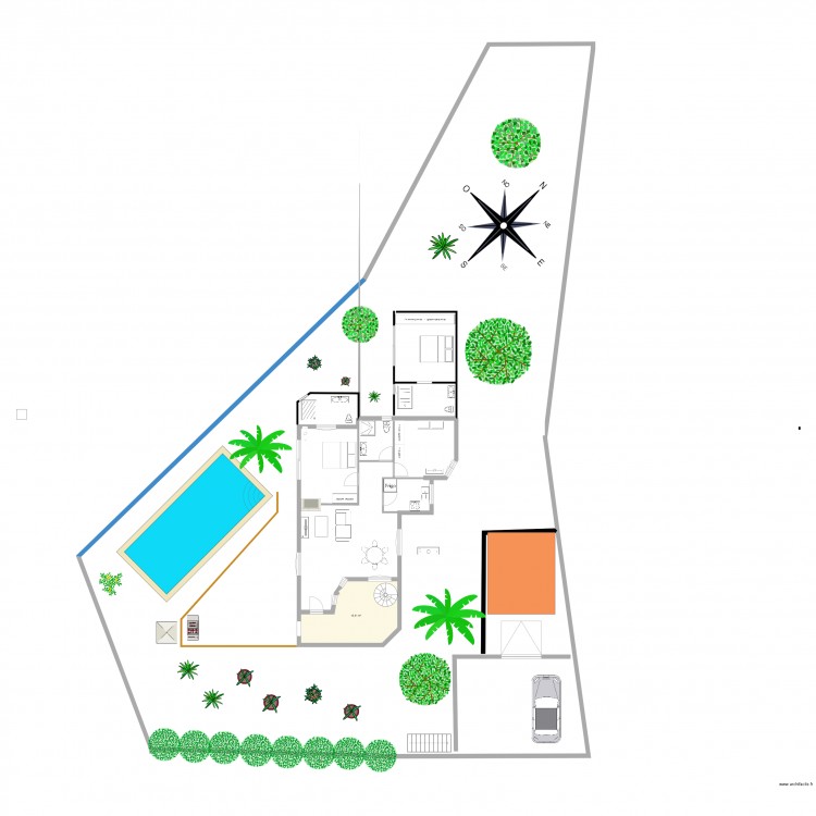Plan Maison DENIA avec extension 2. Plan de 0 pièce et 0 m2