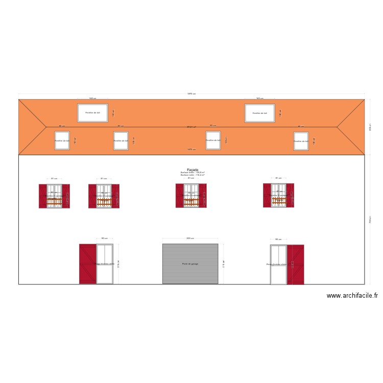 Façade Fenil EST. Plan de 0 pièce et 0 m2