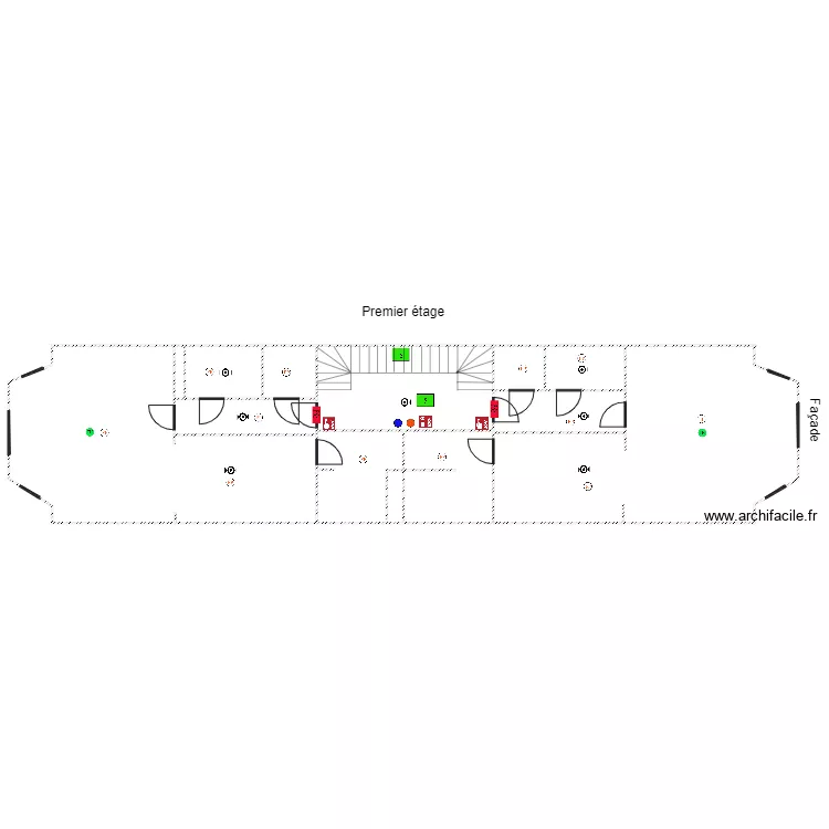 maison premier leray d&eacute;tection incendie. Plan de 