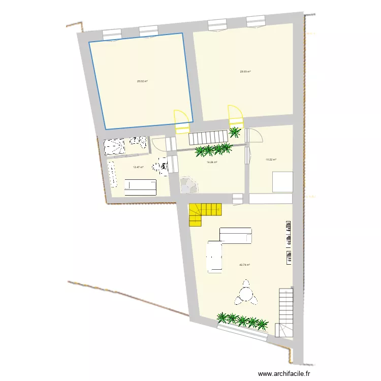 Burie Etage. Plan de 