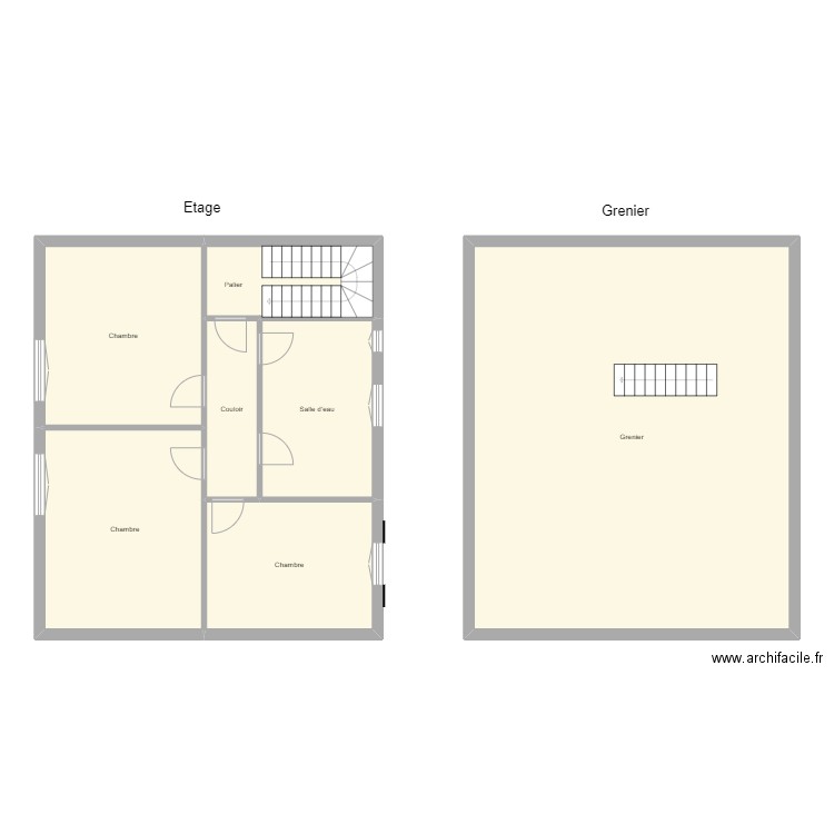 Croquis HEMBERGER Hubert  Etage. Plan de 7 pièces et 156 m2