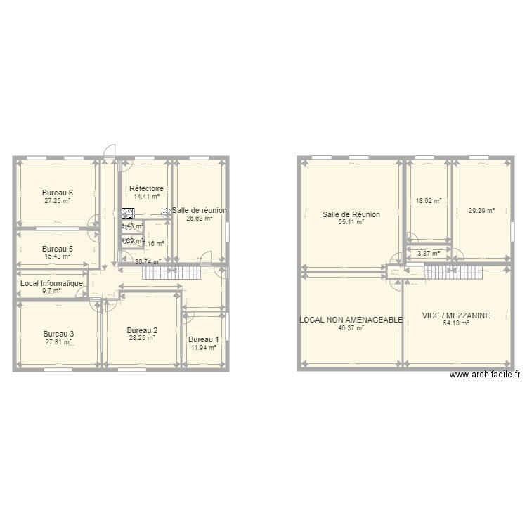 Bureau 13 bis. Plan de 0 pièce et 0 m2