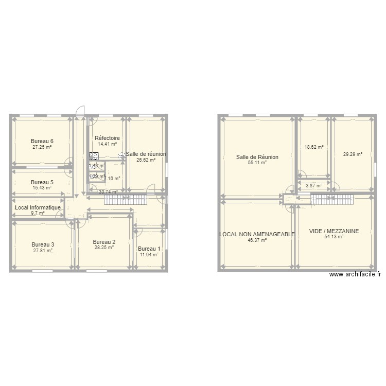 Bureau 13 bis. Plan de 0 pièce et 0 m2