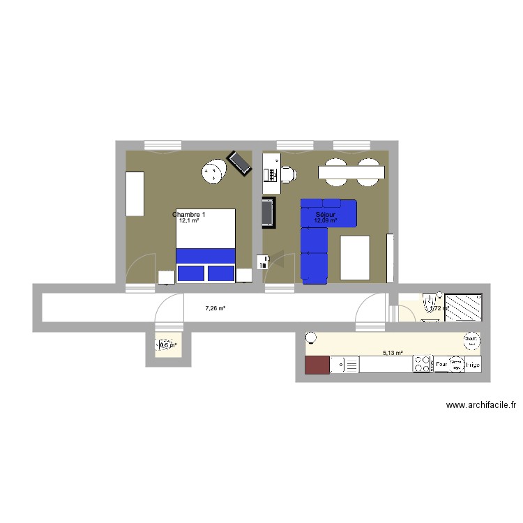 AppartementV. Plan de 0 pièce et 0 m2