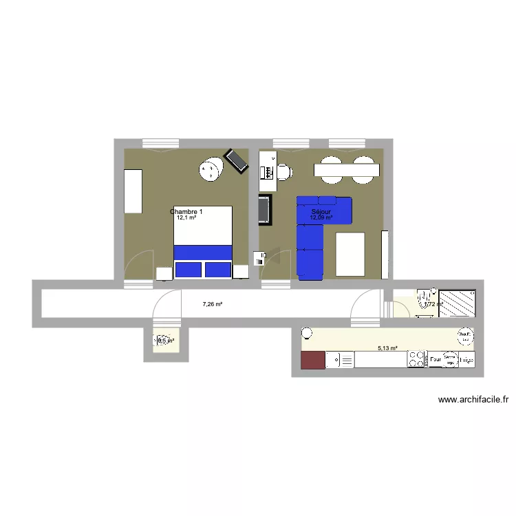 AppartementV. Plan de 