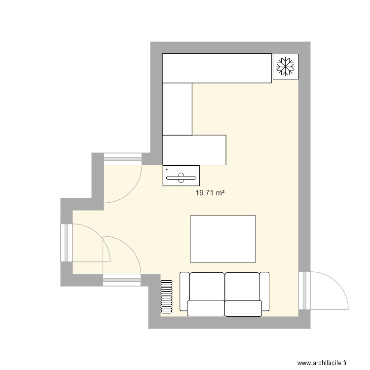 salon. Plan de 0 pièce et 0 m2