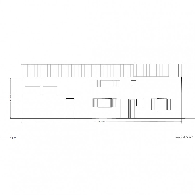 facade nord projet . Plan de 0 pièce et 0 m2