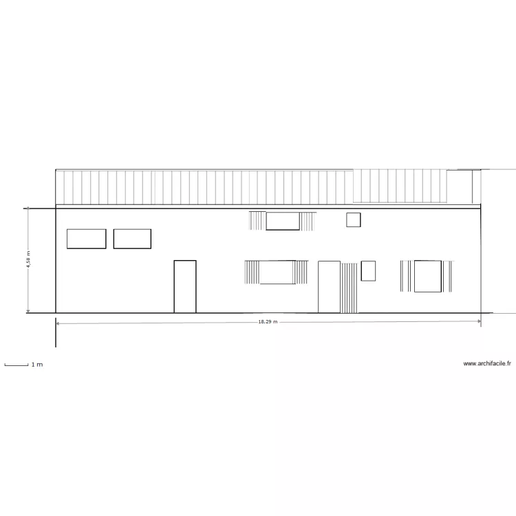 facade nord projet . Plan de 