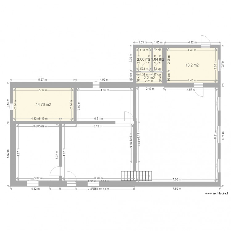 maison 1et2 existant rdc. Plan de 0 pièce et 0 m2