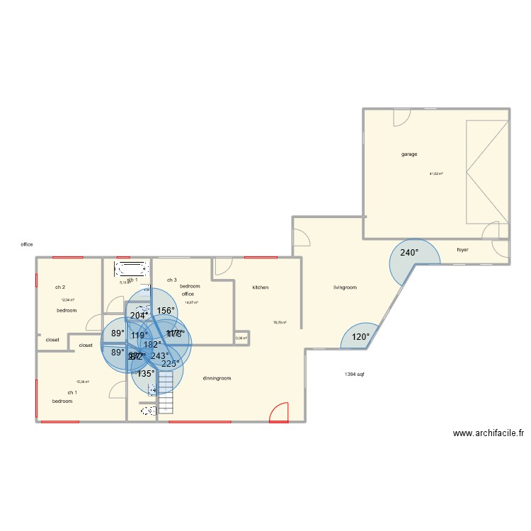 maison bernadette, county 2. Plan de 7 pièces et 167 m2