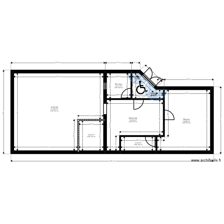 Paris 18 Existant Jordan. Plan de 0 pièce et 0 m2