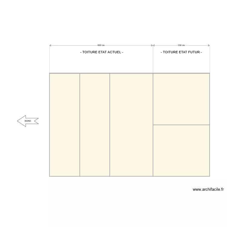 toiture etat FUTUR DP 2021. Plan de 