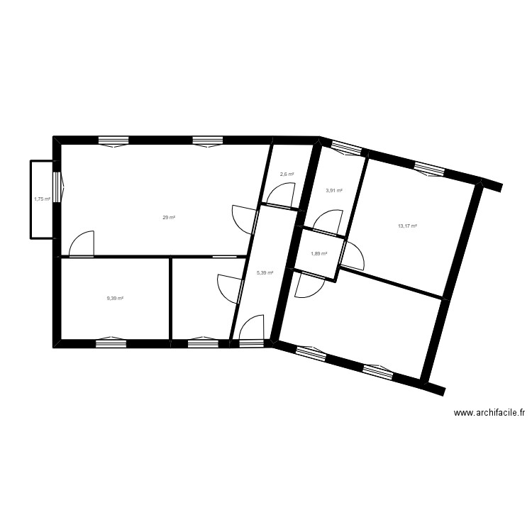 477 GAGLIO. Plan de 11 pièces et 157 m2