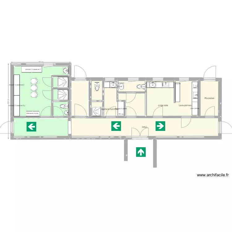 ORMES VESTIAIRE  ANNEXE P1. Plan de 