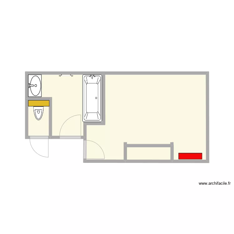 Salle de bain Boutard 4. Plan de Salle de bain Boutard 4. Plan de