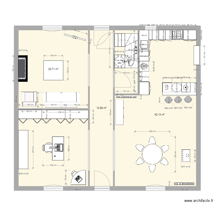 cuisine et RDC. Plan de 0 pièce et 0 m2