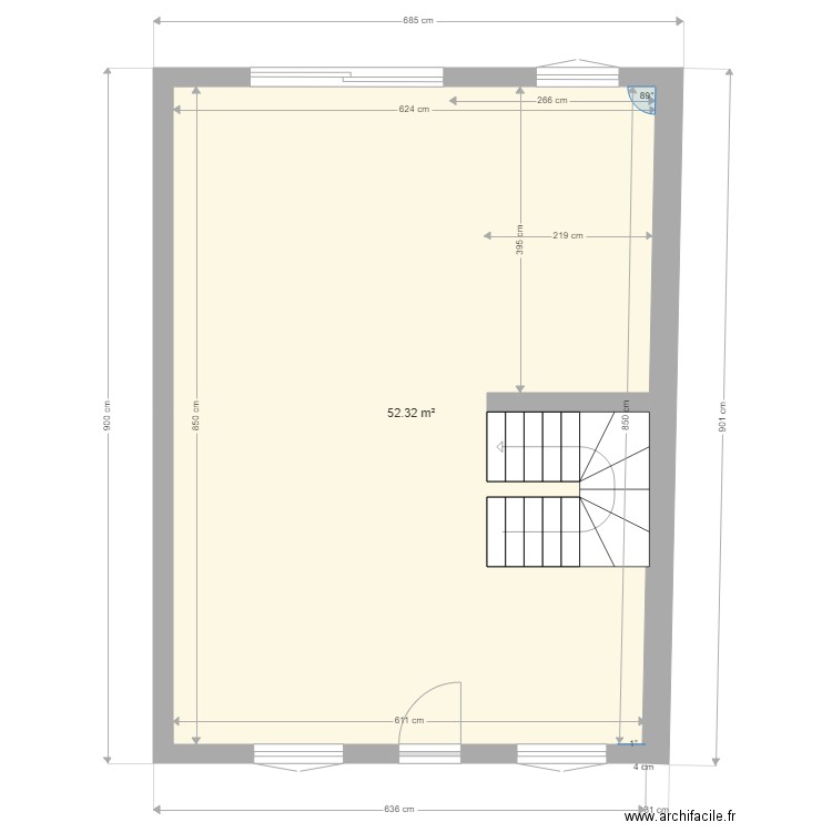 maison partagé modif trémie. Plan de 0 pièce et 0 m2