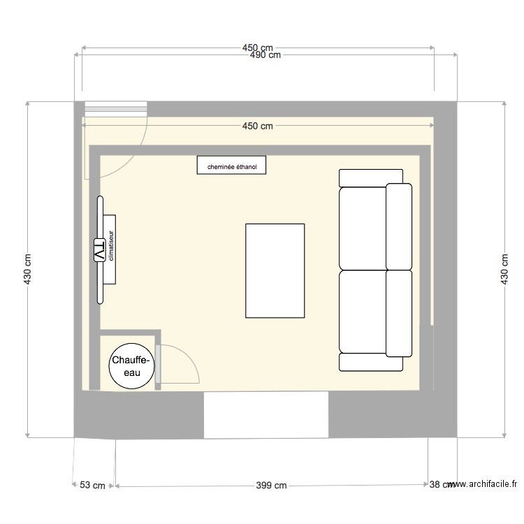 extension. Plan de 0 pièce et 0 m2