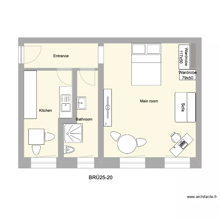BR&Uuml;25-20 Br&uuml;sseler Str. 25 WE 20. Plan de 