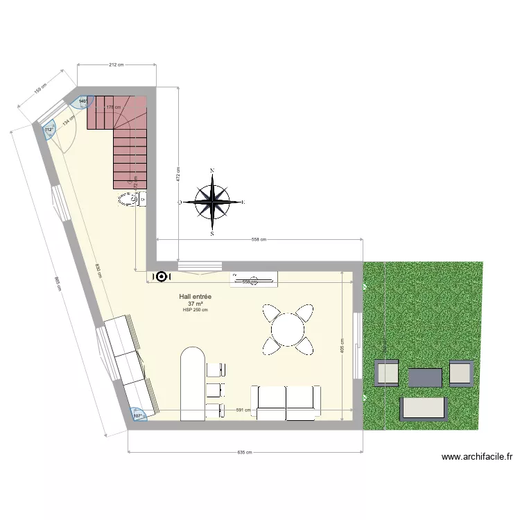 RDC du Duplex. Plan de 