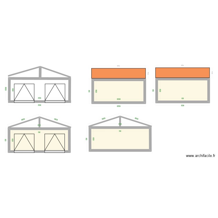Plan de Coupe Garage. Plan de 0 pièce et 0 m2