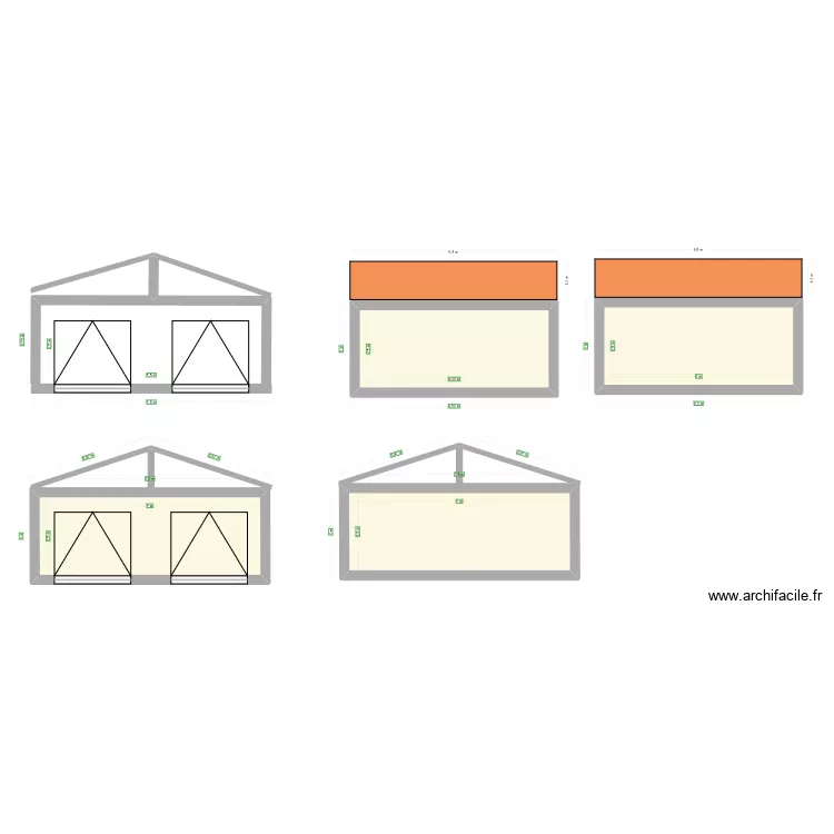 Plan de Coupe Garage. Plan de 