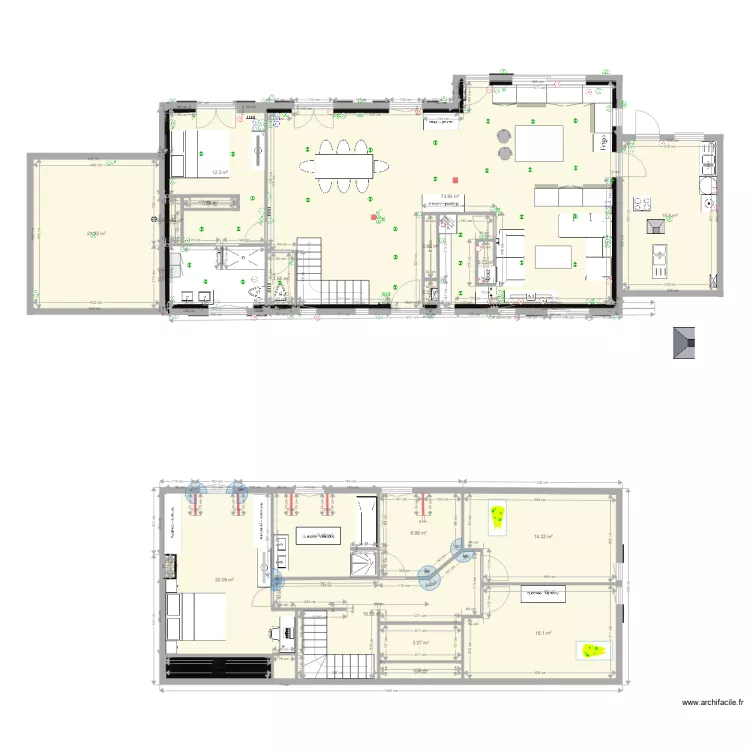 Brefordes refonte cuisine. Plan de 