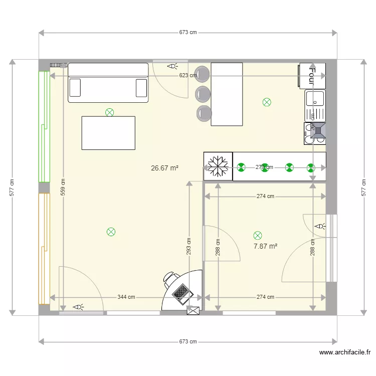 appartement sn . Plan de 