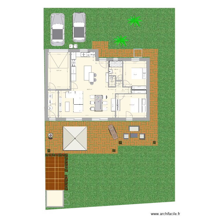 Maison type FEINS. Plan de 8 pièces et 94 m2
