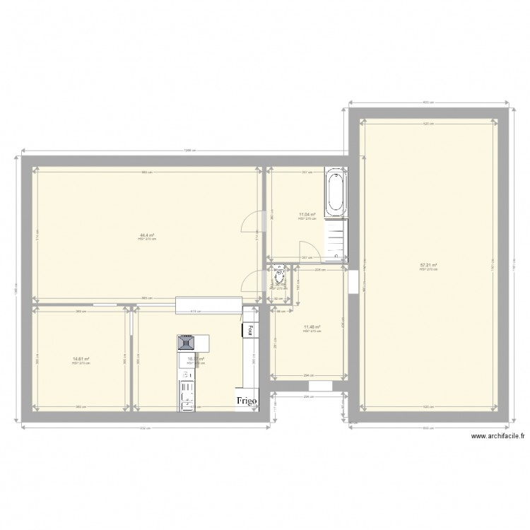 couedel. Plan de 10 pièces et 236 m2