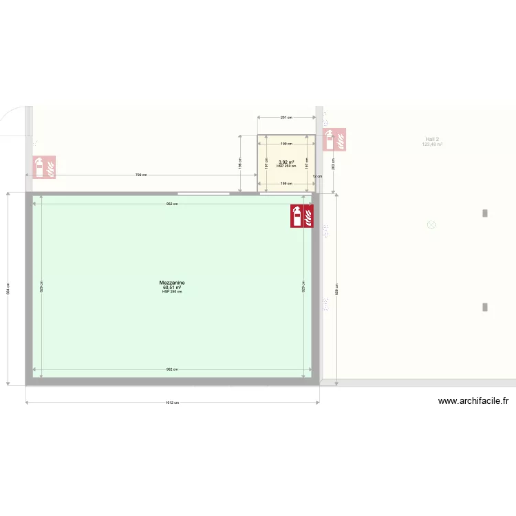 magasin d&eacute;natur&eacute;. Plan de 