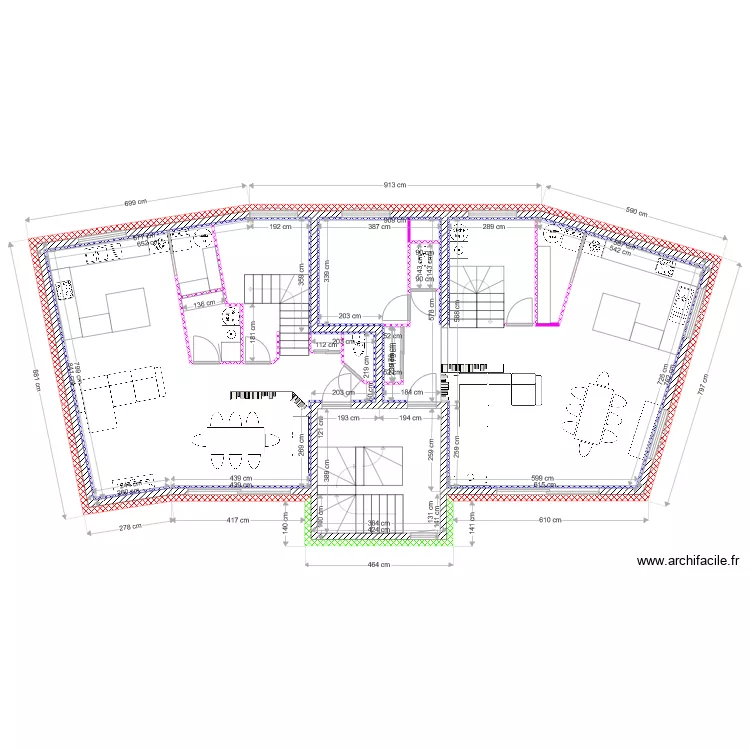 Etage 1 Grange isolation  mur 4. Plan de 