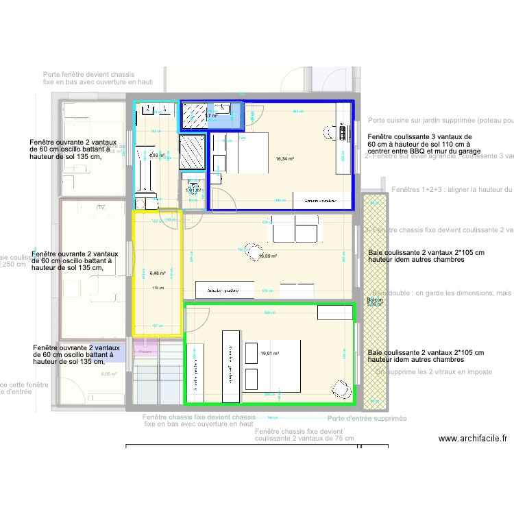 20230402 XL ETAGE SDB 3 OK. Plan de 19 pièces et 177 m2