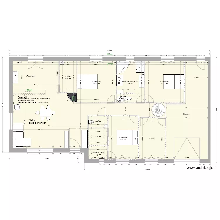 nouveau plan   cote placo A VOIR SUR PLACE. Plan de 